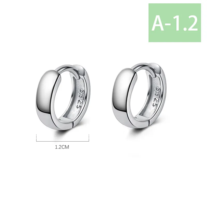 1 Paar Creolen aus 925 Sterling Silber Ohrringe Zirkonia Ohrstecker NEU