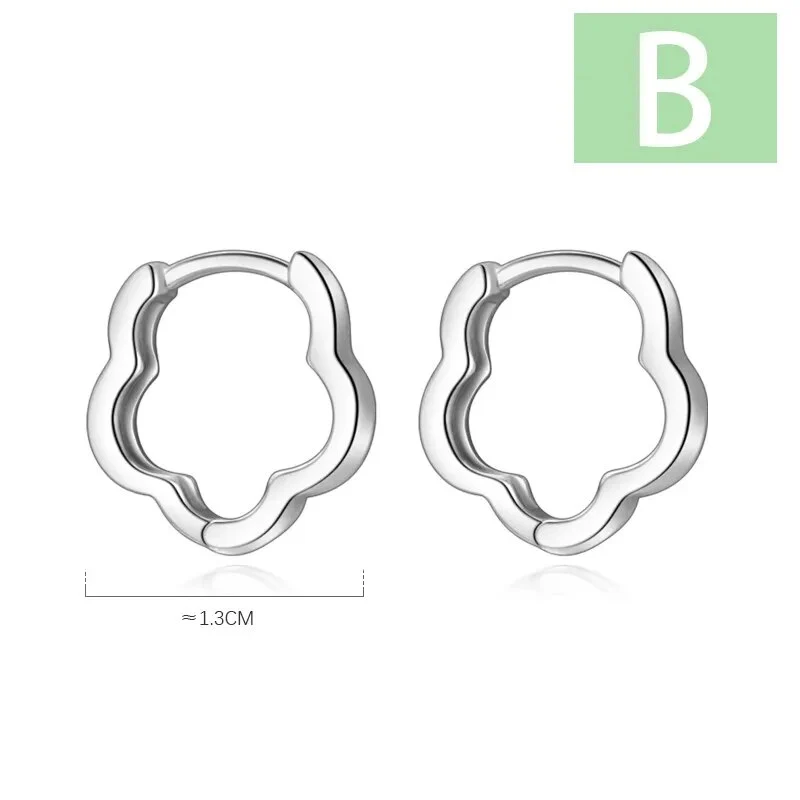 1 Paar Creolen aus 925 Sterling Silber Ohrringe Zirkonia Ohrstecker NEU