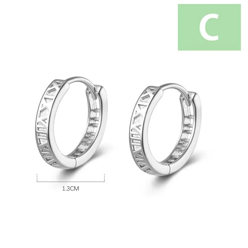 1 Paar Creolen aus 925 Sterling Silber Ohrringe Zirkonia Ohrstecker NEU