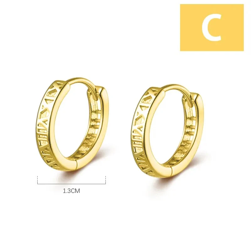 1 Paar Creolen aus 925 Sterling Silber Ohrringe Zirkonia Ohrstecker NEU