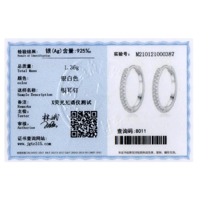 1 Paar Creolen aus 925 Sterling Silber Ohrringe Zirkonia Ohrstecker NEU