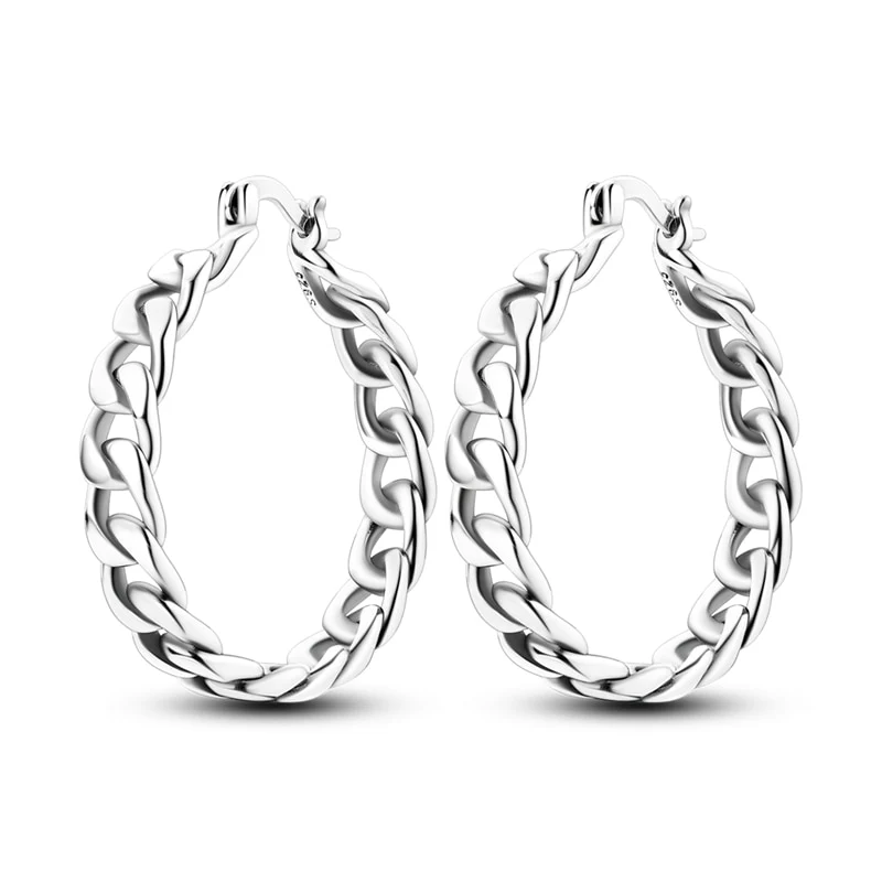 1 Paar Creolen aus 925 Sterling Silber Ohrringe Zirkonia Ohrstecker NEU