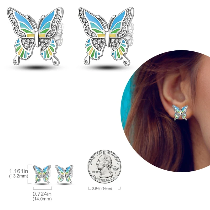 1 Paar Creolen aus 925 Sterling Silber Ohrringe Zirkonia Ohrstecker NEU