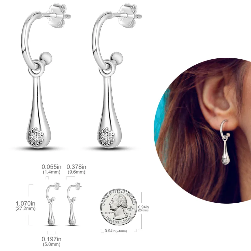 1 Paar Creolen aus 925 Sterling Silber Ohrringe Zirkonia Ohrstecker NEU