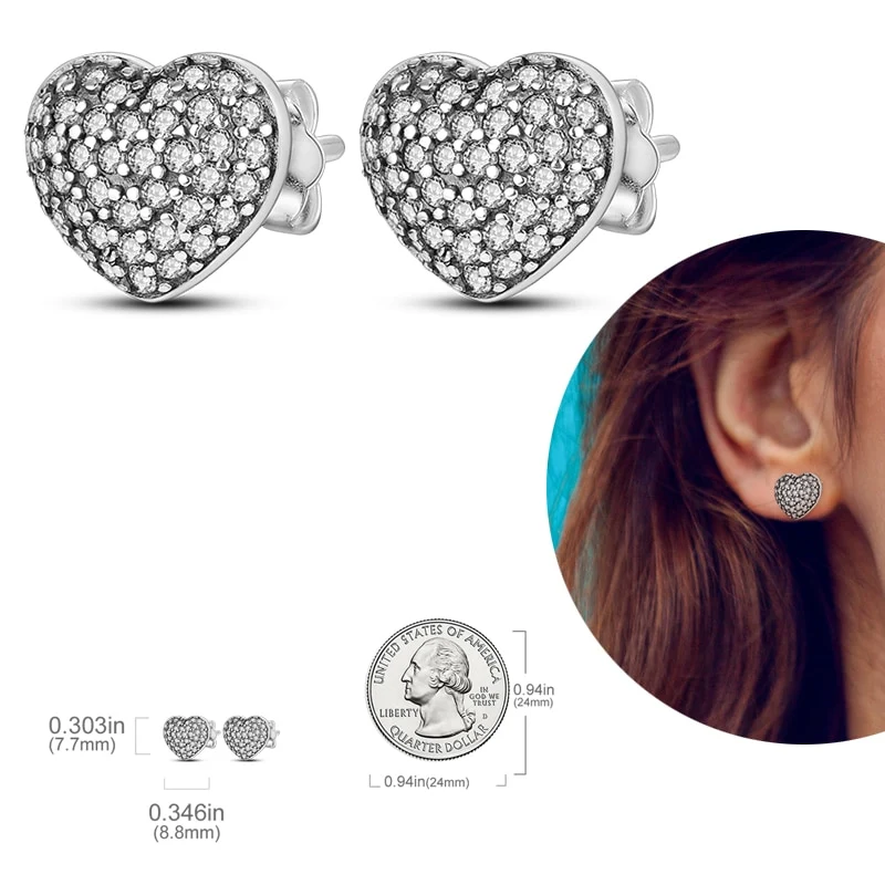 1 Paar Creolen aus 925 Sterling Silber Ohrringe Zirkonia Ohrstecker NEU