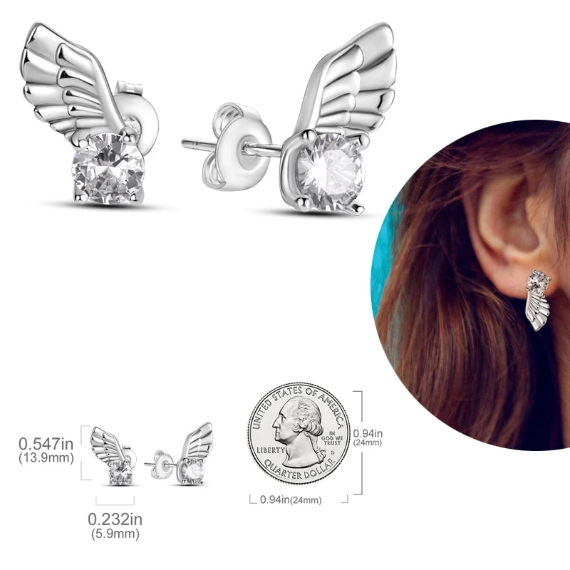 1 Paar Creolen aus 925 Sterling Silber Ohrringe Zirkonia Ohrstecker NEU