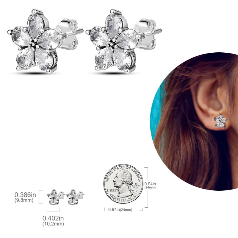 1 Paar Creolen aus 925 Sterling Silber Ohrringe Zirkonia Ohrstecker NEU