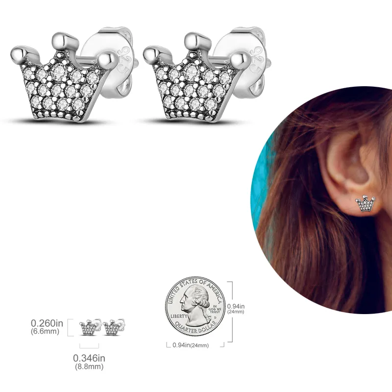 1 Paar Creolen aus 925 Sterling Silber Ohrringe Zirkonia Ohrstecker NEU