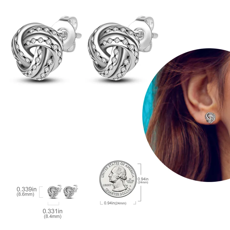 1 Paar Creolen aus 925 Sterling Silber Ohrringe Zirkonia Ohrstecker NEU