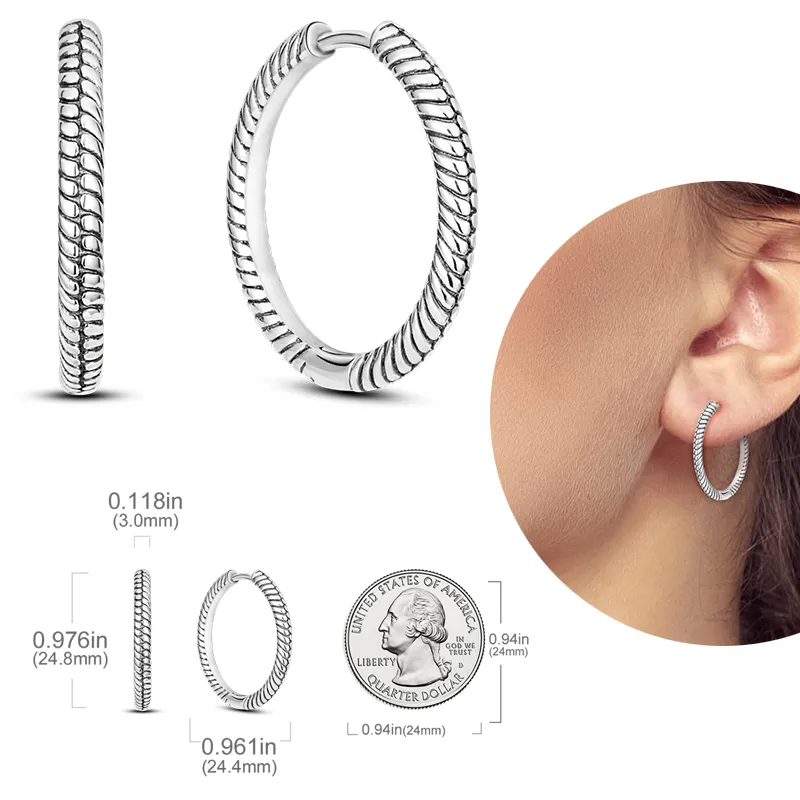 1 Paar Creolen aus 925 Sterling Silber Ohrringe Zirkonia Ohrstecker NEU