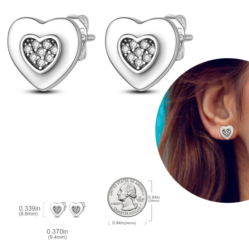 1 Paar Creolen aus 925 Sterling Silber Ohrringe Zirkonia Ohrstecker NEU