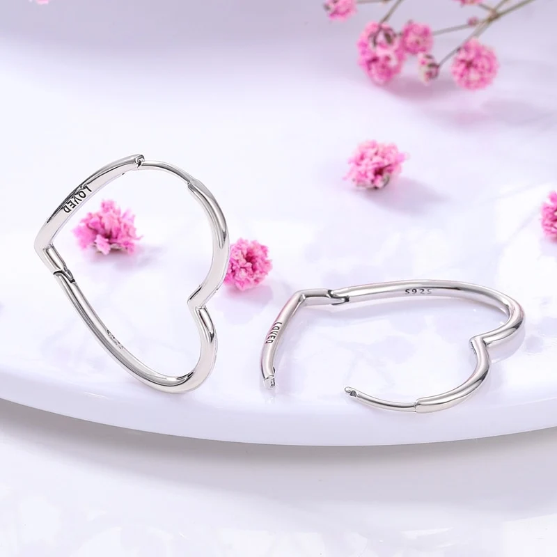 1 Paar Creolen aus 925 Sterling Silber Ohrringe Zirkonia Ohrstecker NEU