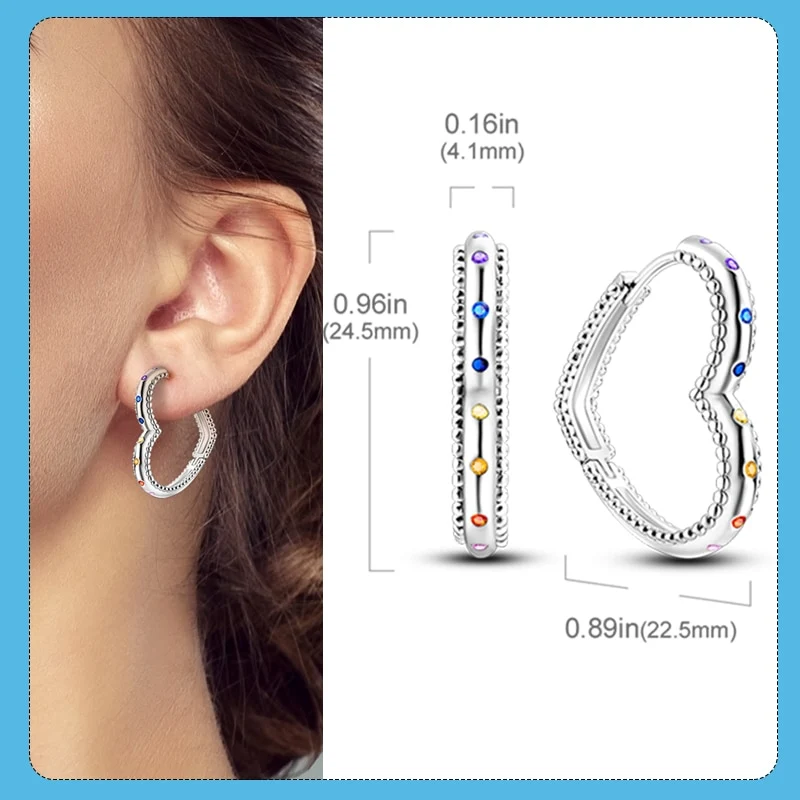 1 Paar Creolen aus 925 Sterling Silber Ohrringe Zirkonia Ohrstecker NEU