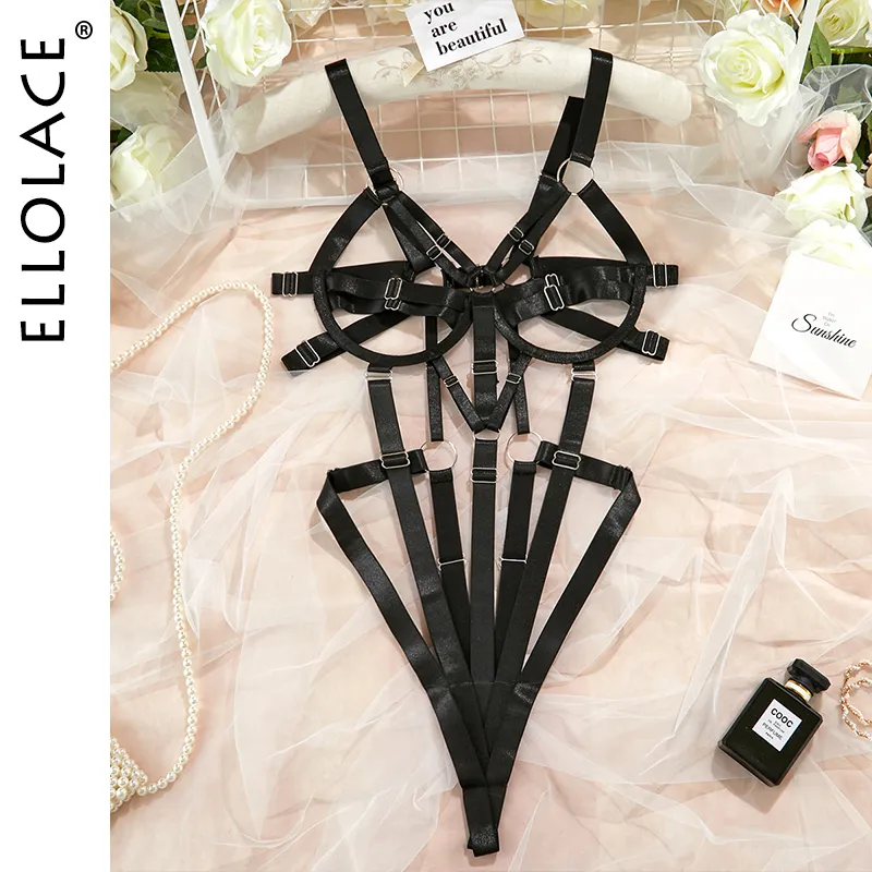 Damen Sexy Spitze Dessous Bodysuit Babydoll Reizwäsche Body Unterwäsche Schwarz Underwear