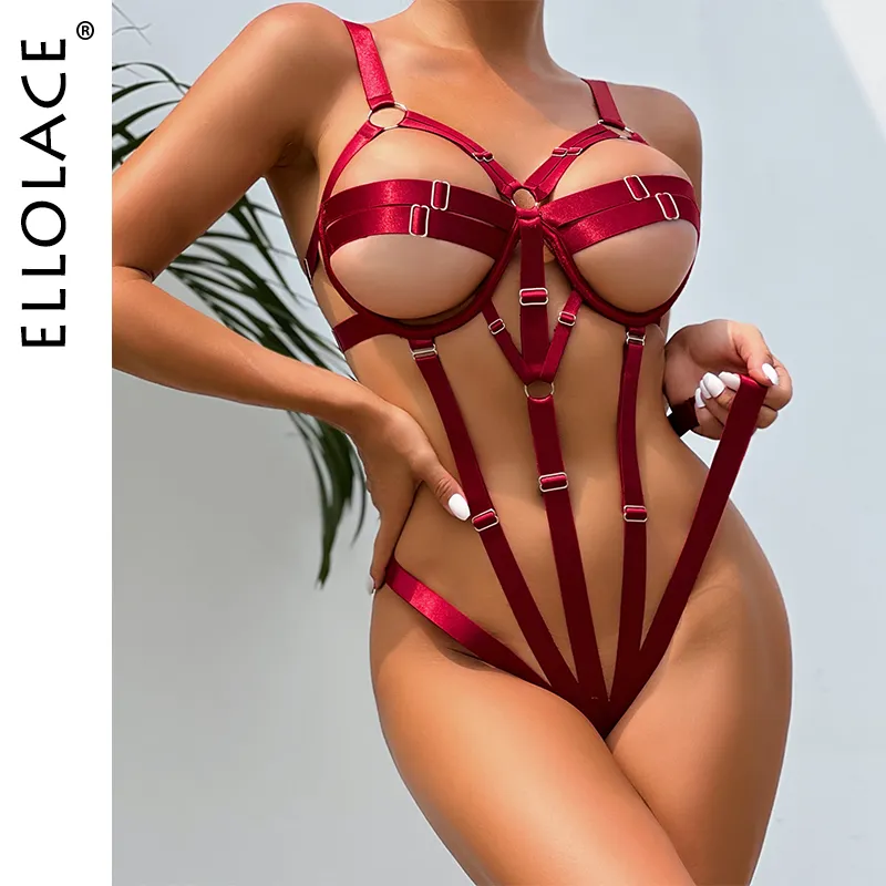 Damen Sexy Spitze Dessous Bodysuit Babydoll Reizwäsche Body Unterwäsche Schwarz Underwear