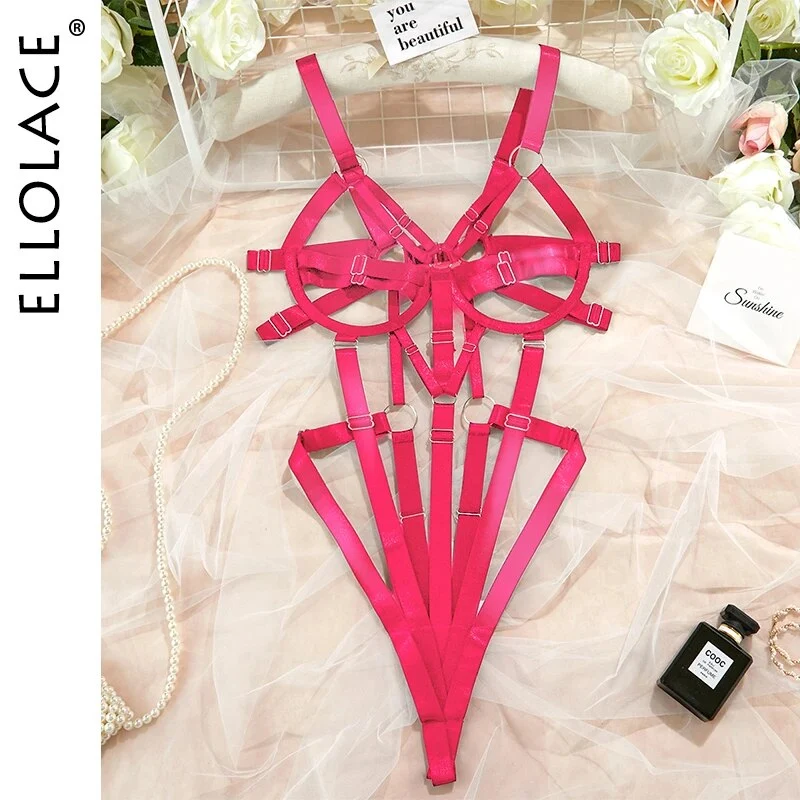 Damen Sexy Spitze Dessous Bodysuit Babydoll Reizwäsche Body Unterwäsche Schwarz Underwear