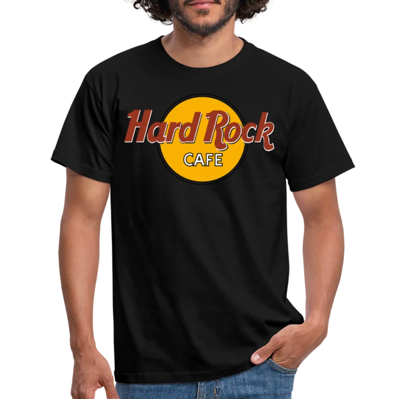 Herren Fashion Hard Rock T-Shirt Rundhals Unisex 100% Baumwolle Streetwear
