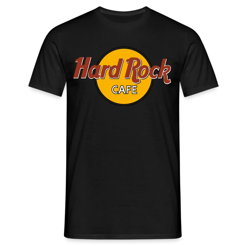 Herren Fashion Hard Rock T-Shirt Rundhals Unisex 100% Baumwolle Streetwear
