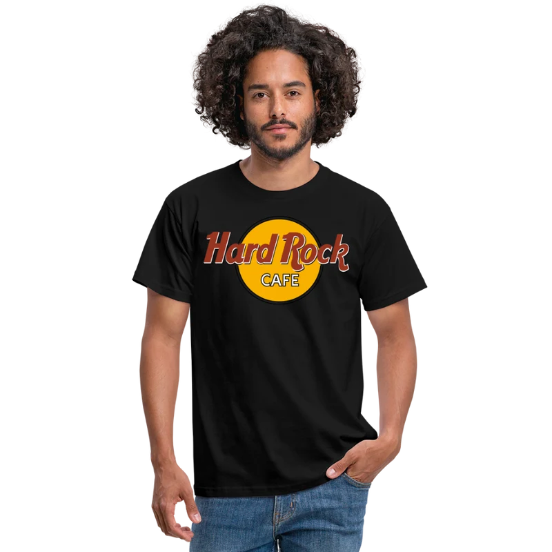 Herren Fashion Hard Rock T-Shirt Rundhals Unisex 100% Baumwolle Streetwear