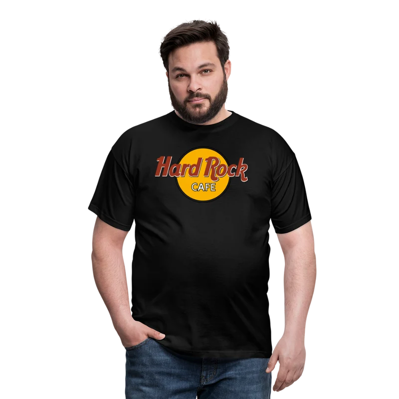 Herren Fashion Hard Rock T-Shirt Rundhals Unisex 100% Baumwolle Streetwear