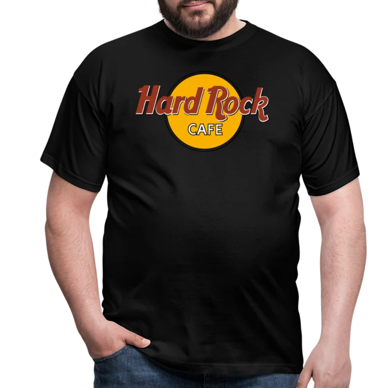 Herren Fashion Hard Rock T-Shirt Rundhals Unisex 100% Baumwolle Streetwear