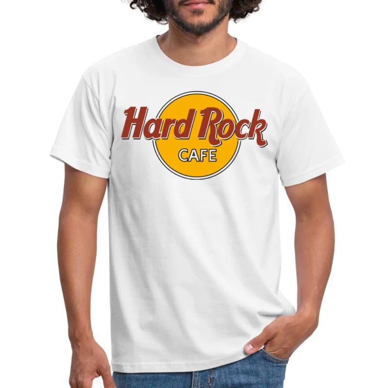 Herren Fashion Hard Rock T-Shirt Rundhals Unisex 100% Baumwolle Streetwear