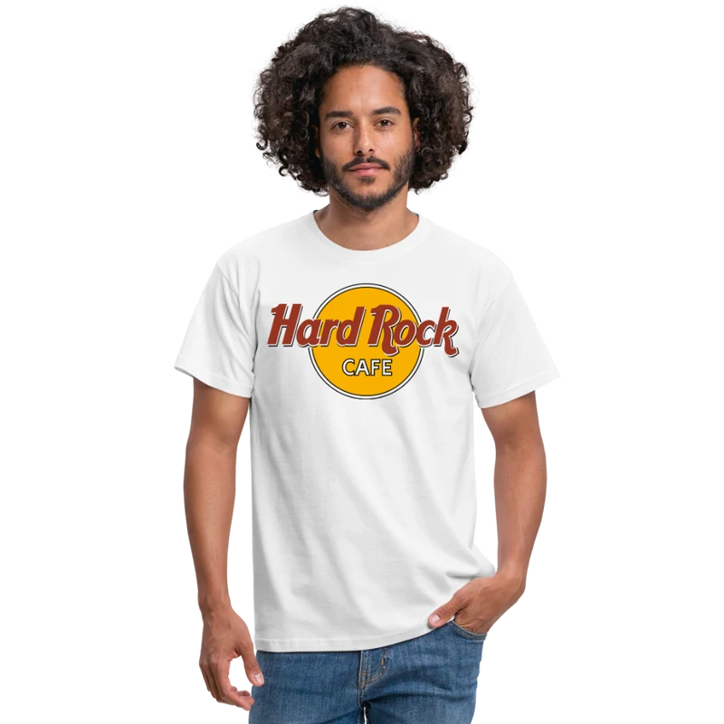 Herren Fashion Hard Rock T-Shirt Rundhals Unisex 100% Baumwolle Streetwear