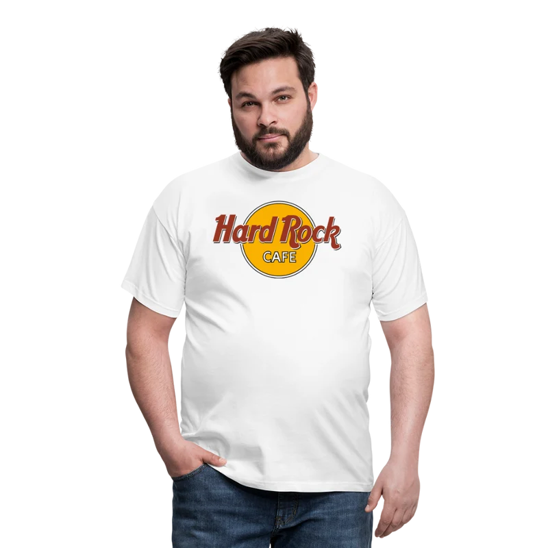 Herren Fashion Hard Rock T-Shirt Rundhals Unisex 100% Baumwolle Streetwear