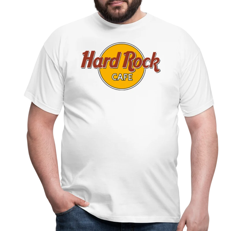 Herren Fashion Hard Rock T-Shirt Rundhals Unisex 100% Baumwolle Streetwear