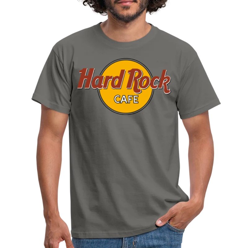 Herren Fashion Hard Rock T-Shirt Rundhals Unisex 100% Baumwolle Streetwear