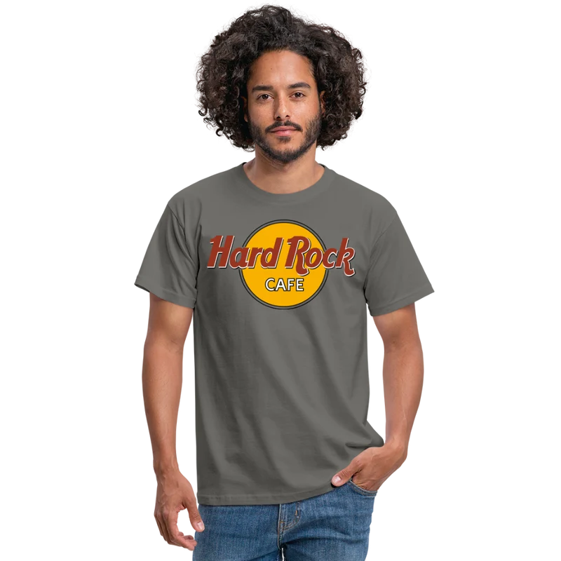 Herren Fashion Hard Rock T-Shirt Rundhals Unisex 100% Baumwolle Streetwear