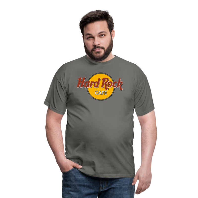 Herren Fashion Hard Rock T-Shirt Rundhals Unisex 100% Baumwolle Streetwear