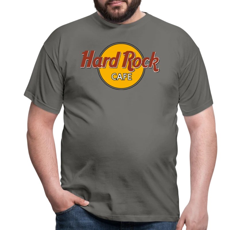 Herren Fashion Hard Rock T-Shirt Rundhals Unisex 100% Baumwolle Streetwear