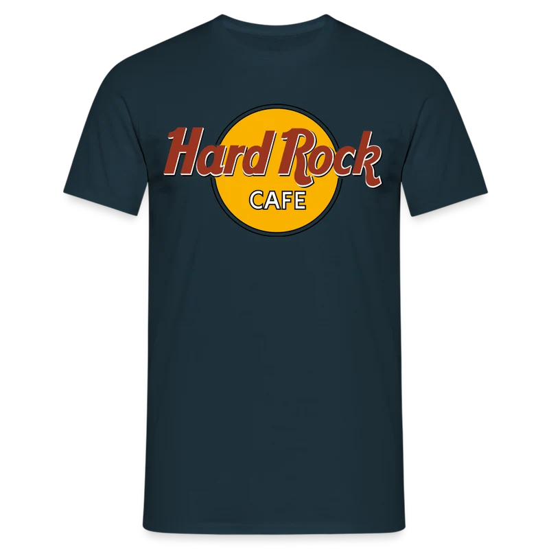 Herren Fashion Hard Rock T-Shirt Rundhals Unisex 100% Baumwolle Streetwear
