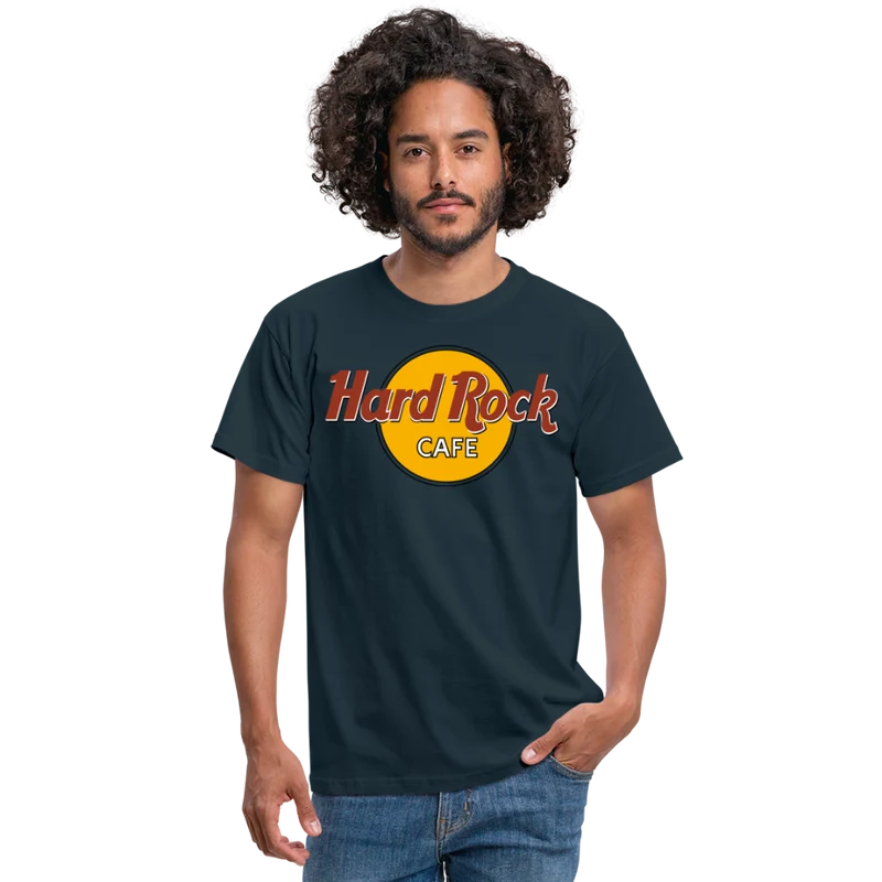 Herren Fashion Hard Rock T-Shirt Rundhals Unisex 100% Baumwolle Streetwear