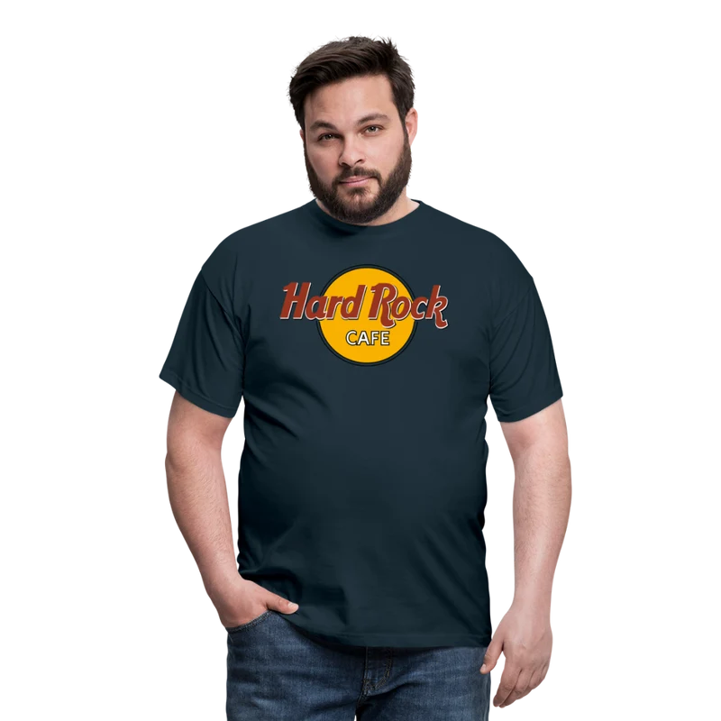 Herren Fashion Hard Rock T-Shirt Rundhals Unisex 100% Baumwolle Streetwear