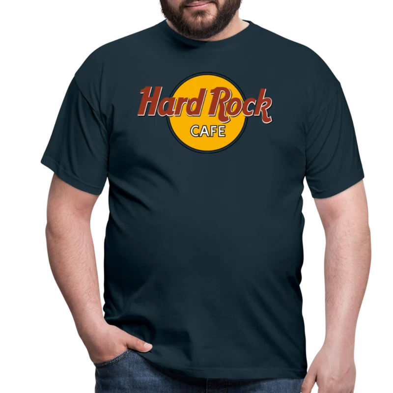 Herren Fashion Hard Rock T-Shirt Rundhals Unisex 100% Baumwolle Streetwear