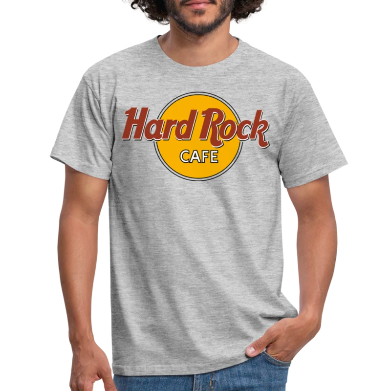 Herren Fashion Hard Rock T-Shirt Rundhals Unisex 100% Baumwolle Streetwear