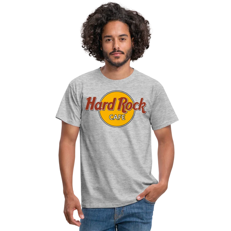 Herren Fashion Hard Rock T-Shirt Rundhals Unisex 100% Baumwolle Streetwear