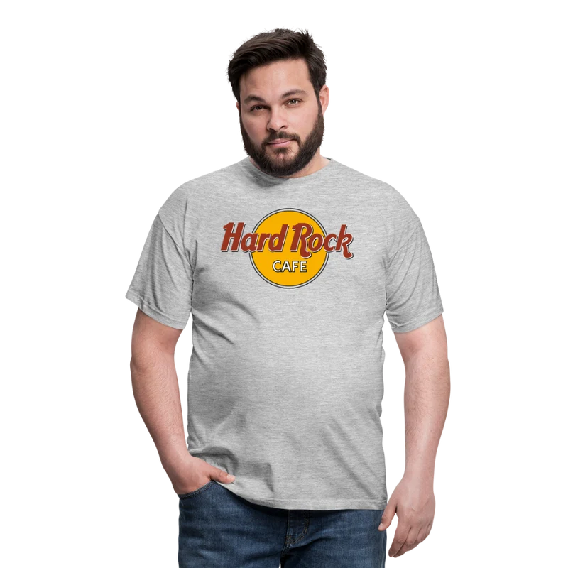 Herren Fashion Hard Rock T-Shirt Rundhals Unisex 100% Baumwolle Streetwear