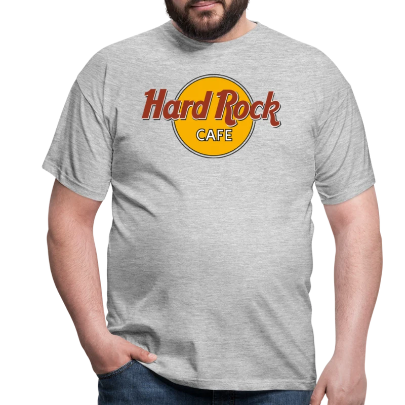 Herren Fashion Hard Rock T-Shirt Rundhals Unisex 100% Baumwolle Streetwear