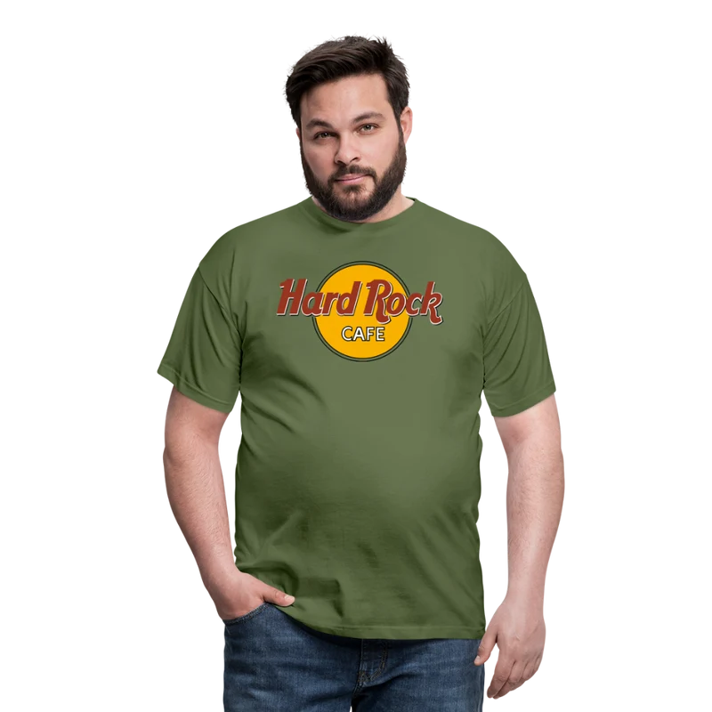 Herren Fashion Hard Rock T-Shirt Rundhals Unisex 100% Baumwolle Streetwear