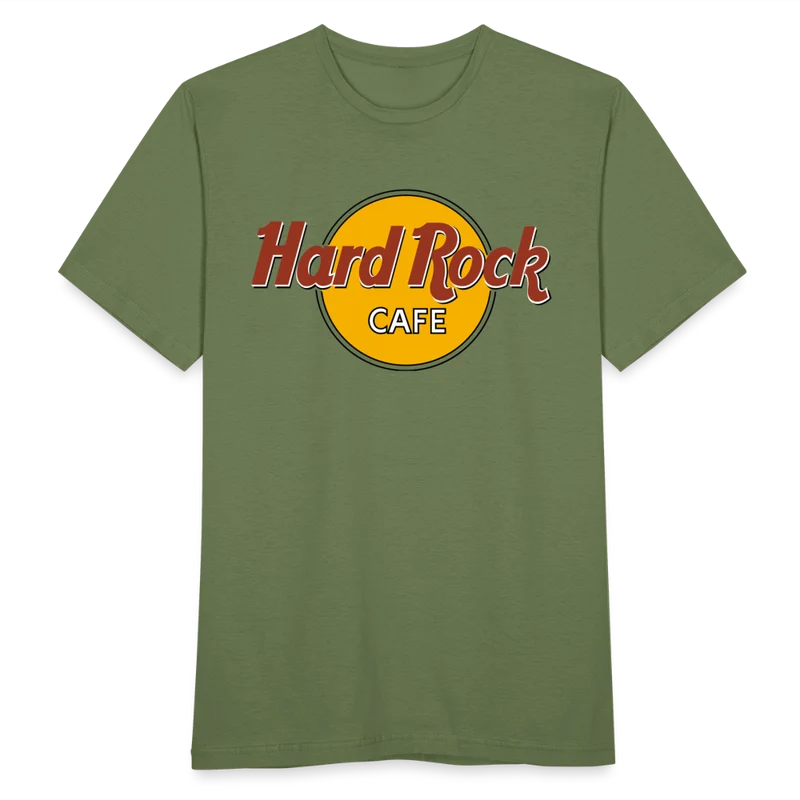 Herren Fashion Hard Rock T-Shirt Rundhals Unisex 100% Baumwolle Streetwear