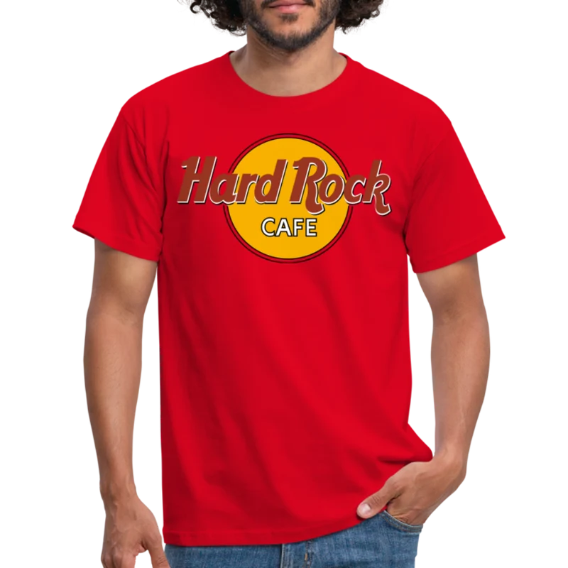 Herren Fashion Hard Rock T-Shirt Rundhals Unisex 100% Baumwolle Streetwear