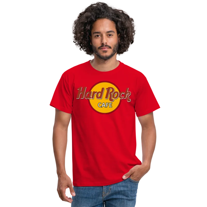 Herren Fashion Hard Rock T-Shirt Rundhals Unisex 100% Baumwolle Streetwear