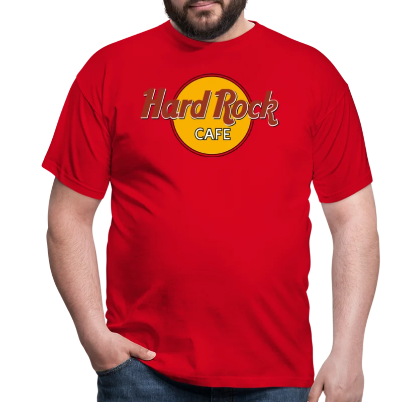Herren Fashion Hard Rock T-Shirt Rundhals Unisex 100% Baumwolle Streetwear