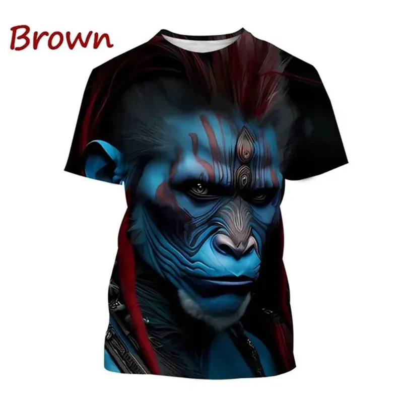 Herren Indianer 3D T-Shirt Rundhals Unisex Sommer Streetwear