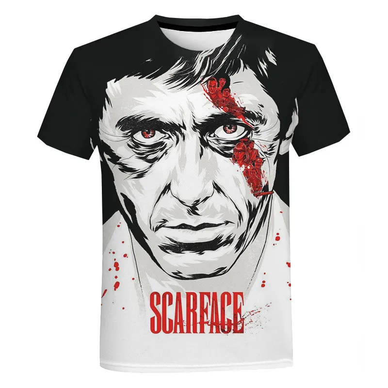 Herren Fashion Vintage 3D T-Shirt Rundhals Unisex Sommer Streetwear