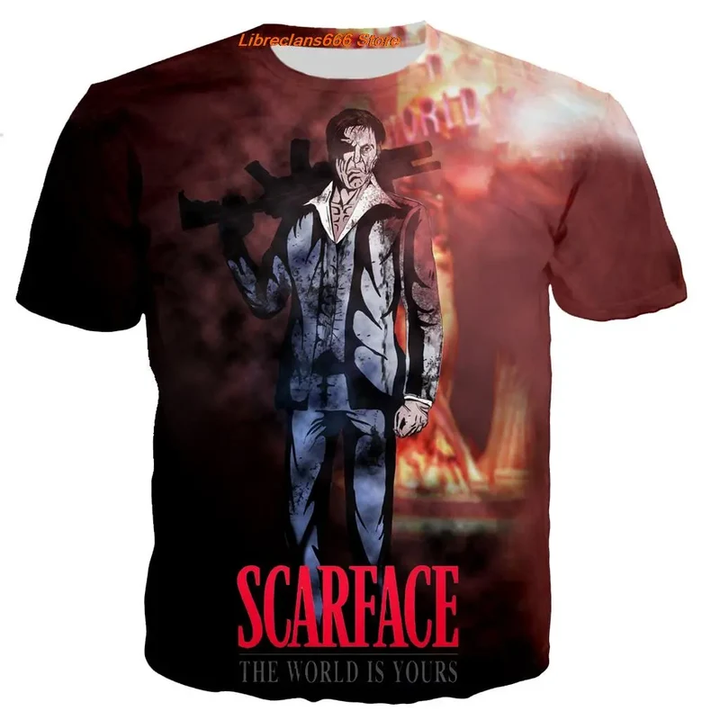 Herren Fashion Vintage 3D T-Shirt Rundhals Unisex Sommer Streetwear