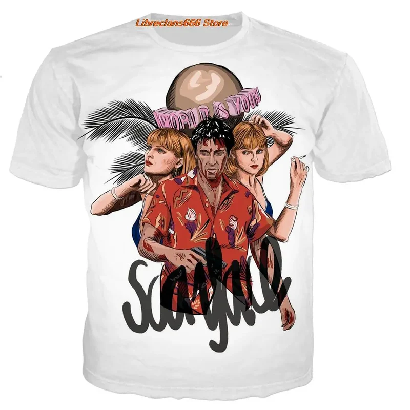 Herren Fashion Vintage 3D T-Shirt Rundhals Unisex Sommer Streetwear